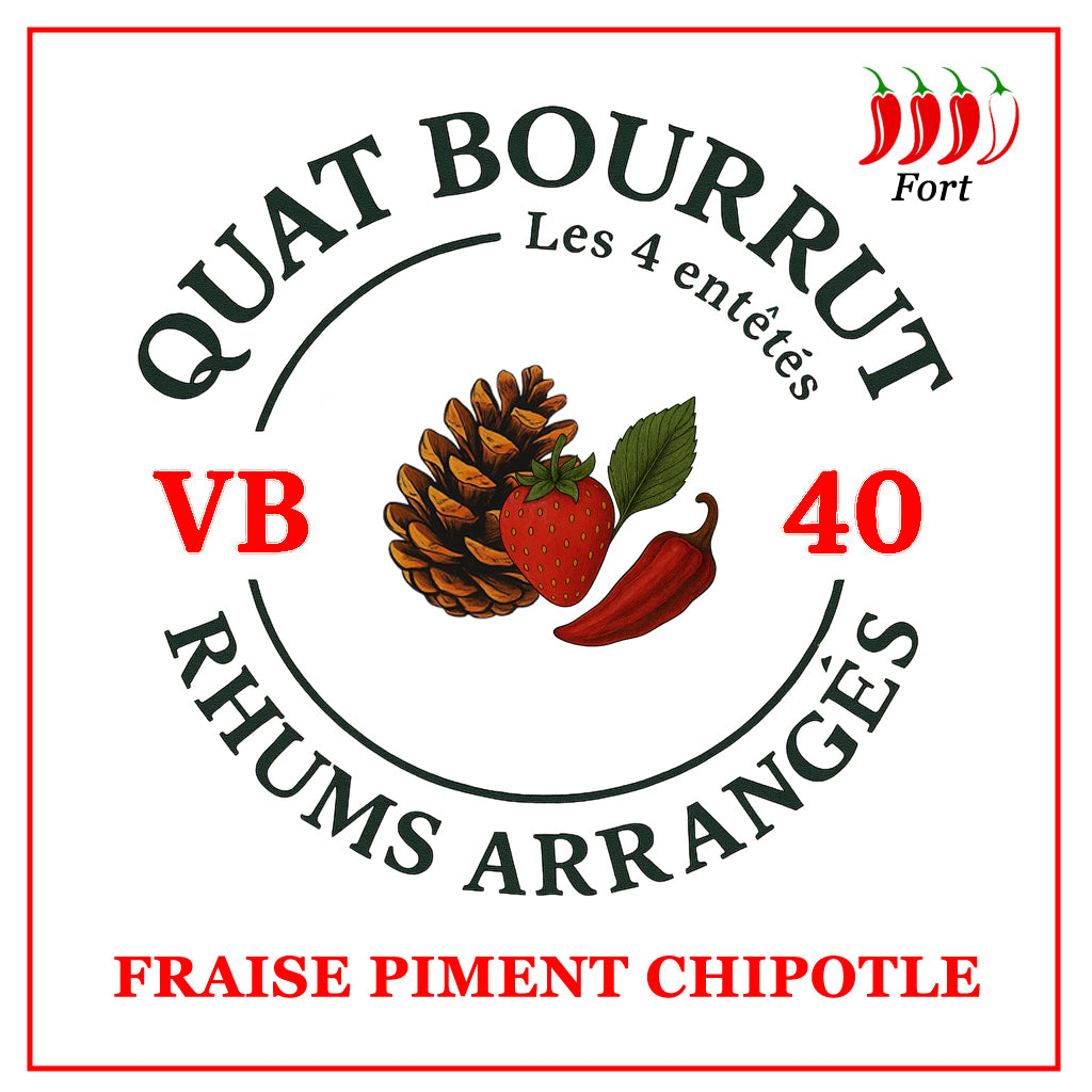 DISPONIBLE EN 2026 - Rhum arrangé Fraise Piment Chipotle – Quand la gourmandise du fruit rencontre la puissance fumée des épices