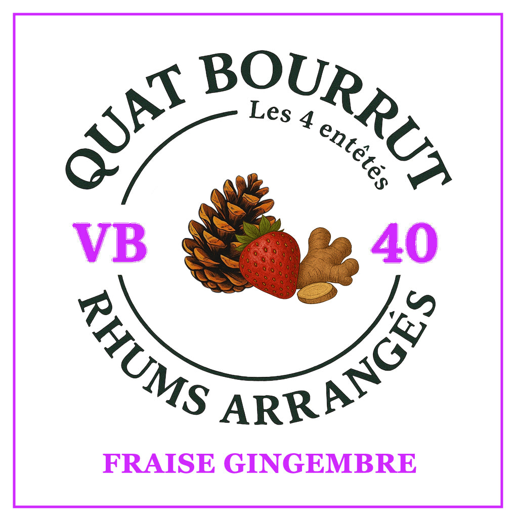 DISPONIBLE EN 2026 - Rhum arrangé fraise gingembre – un duo passionné entre douceur et caractère