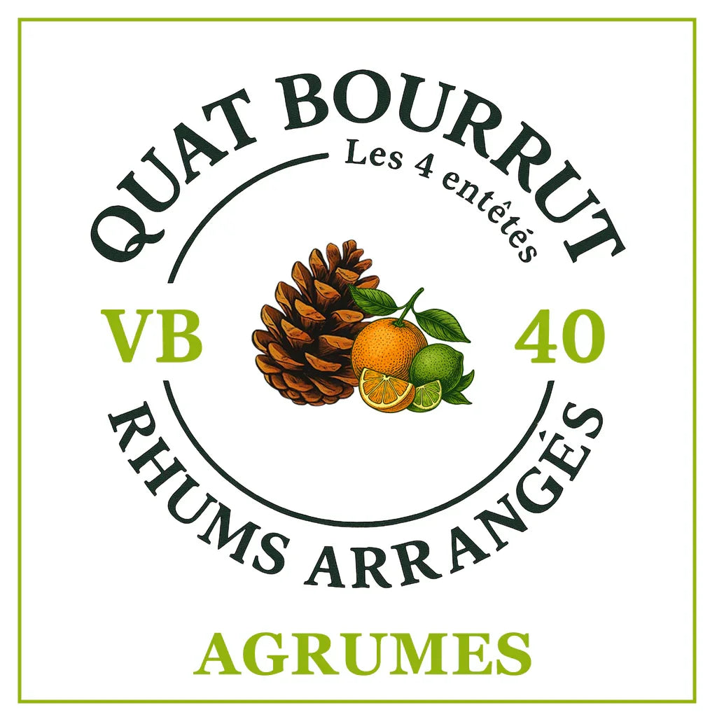 {{Rhum arrangé Agrumes - Fraîcheur acidulée et saveurs ensoleillées}} | Rhum Arrangé Quatbourrut..