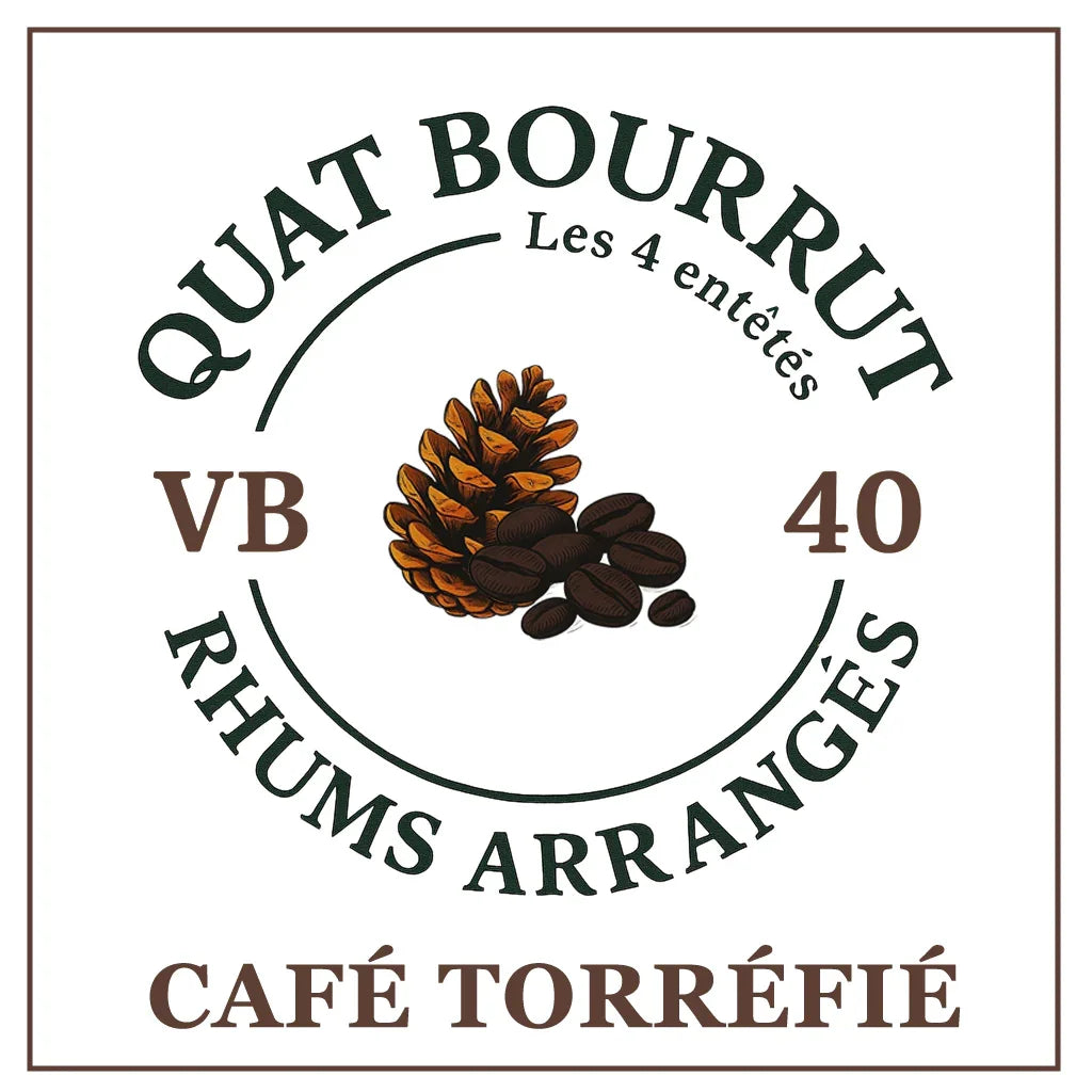 {{Rhum arrangé Café Torréfié - Arômes puissants et notes gourmandes}} | Rhum Arrangé Quatbourrut..