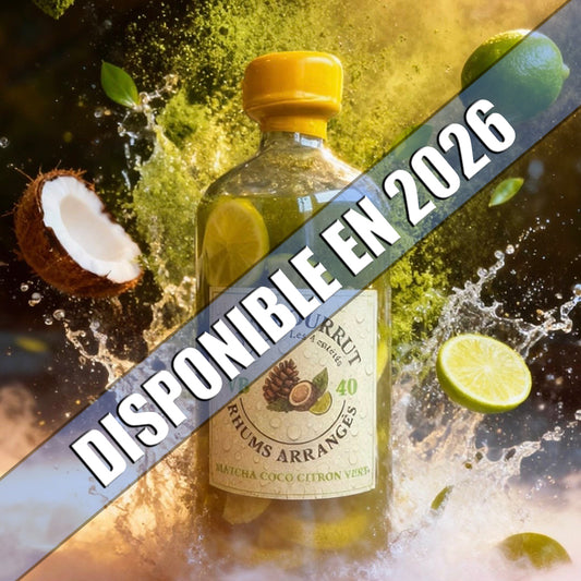DISPONIBLE EN 2026 - Rhum arrangé Matcha Noix de coco & Citron vert – Une création artisanale raffinée et exotique