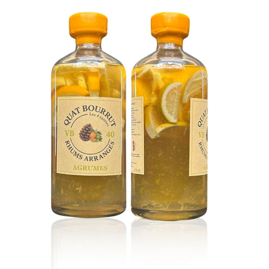 {{Rhum arrangé Agrumes - Fraîcheur acidulée et saveurs ensoleillées}} | Rhum Arrangé Quatbourrut..