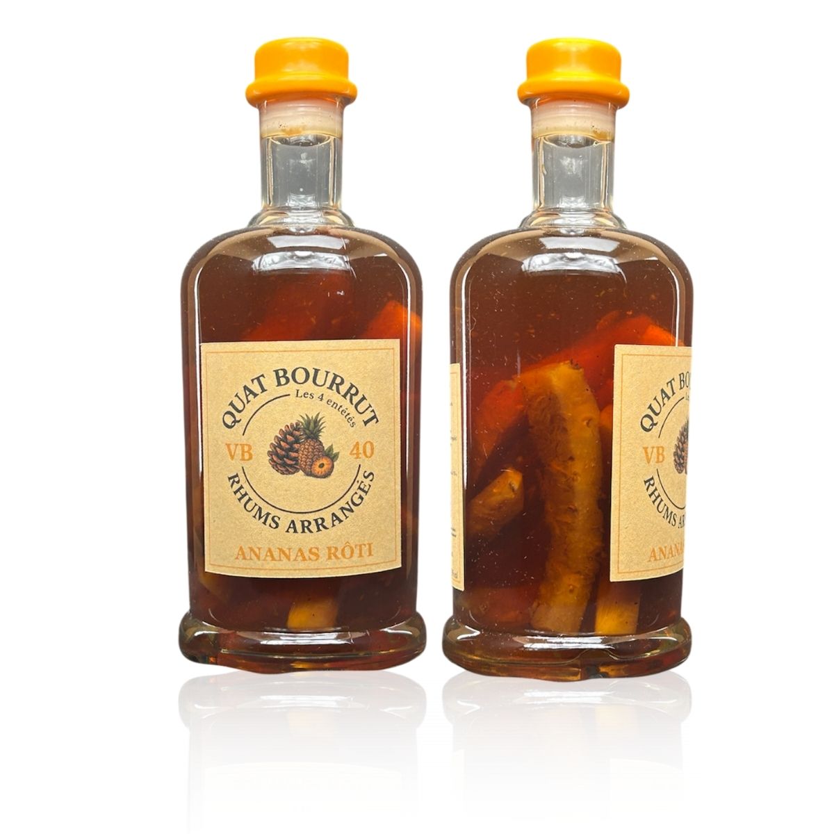 {{Rhum arrangé Ananas Rôti - Saveurs tropicales et gourmandes}} | Rhum Arrangé Quatbourrut..