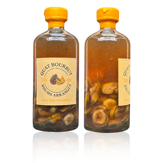 {{DE RETOUR AU PRINTEMPS 2026 - Rhum arrangé Banane Flambée - Douceur caramélisée et arômes exotiques}} | Rhum Arrangé Quatbourrut..