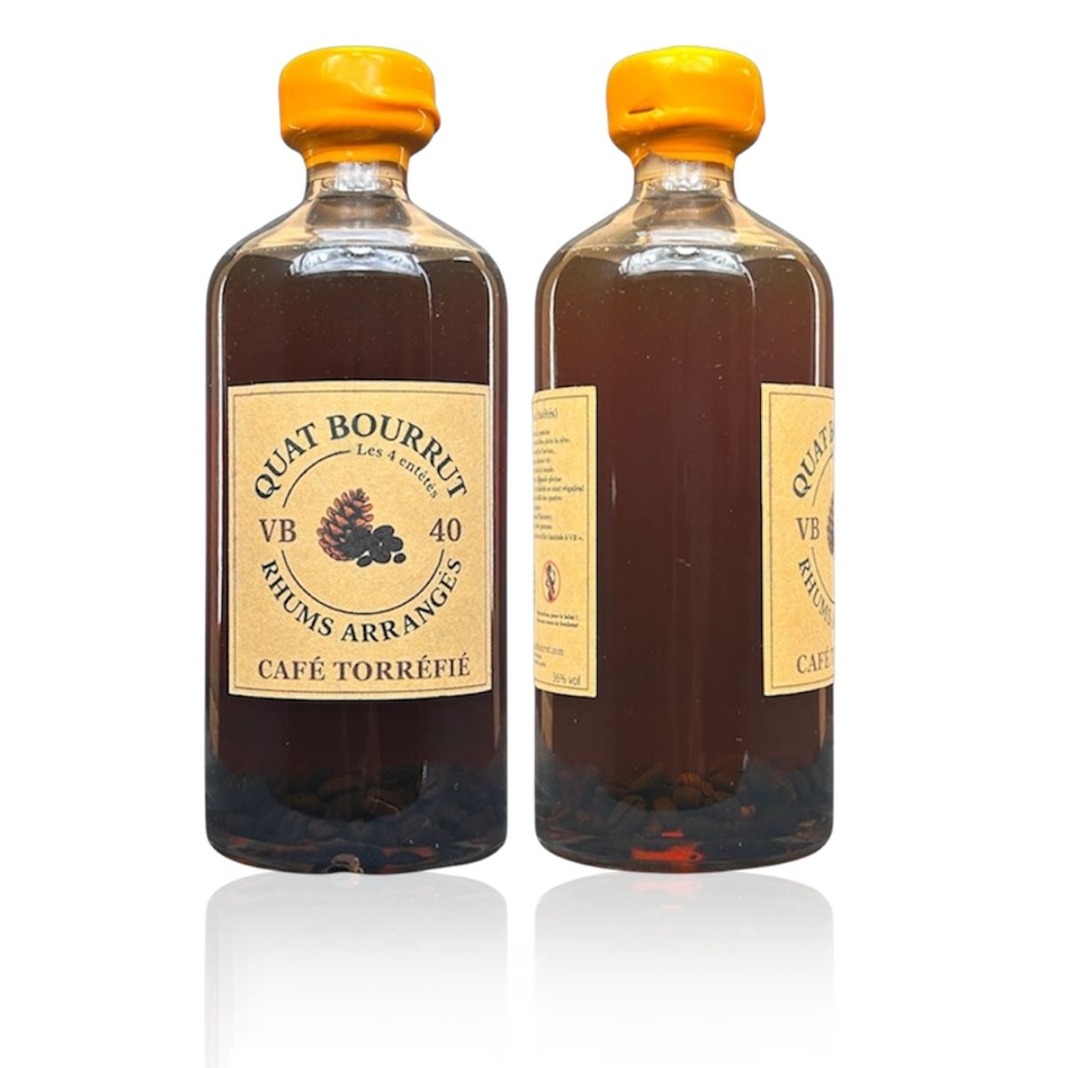 {{Rhum arrangé Café Torréfié - Arômes puissants et notes gourmandes}} | Rhum Arrangé Quatbourrut..