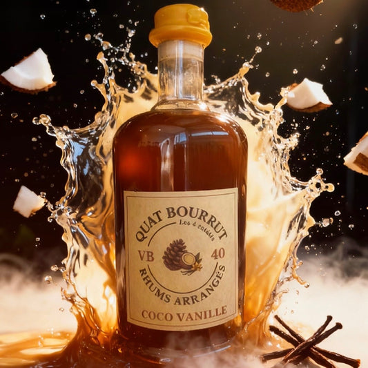Rhum arrangé noix de Coco Vanille - Douceur tropicale et onctuosité artisanale