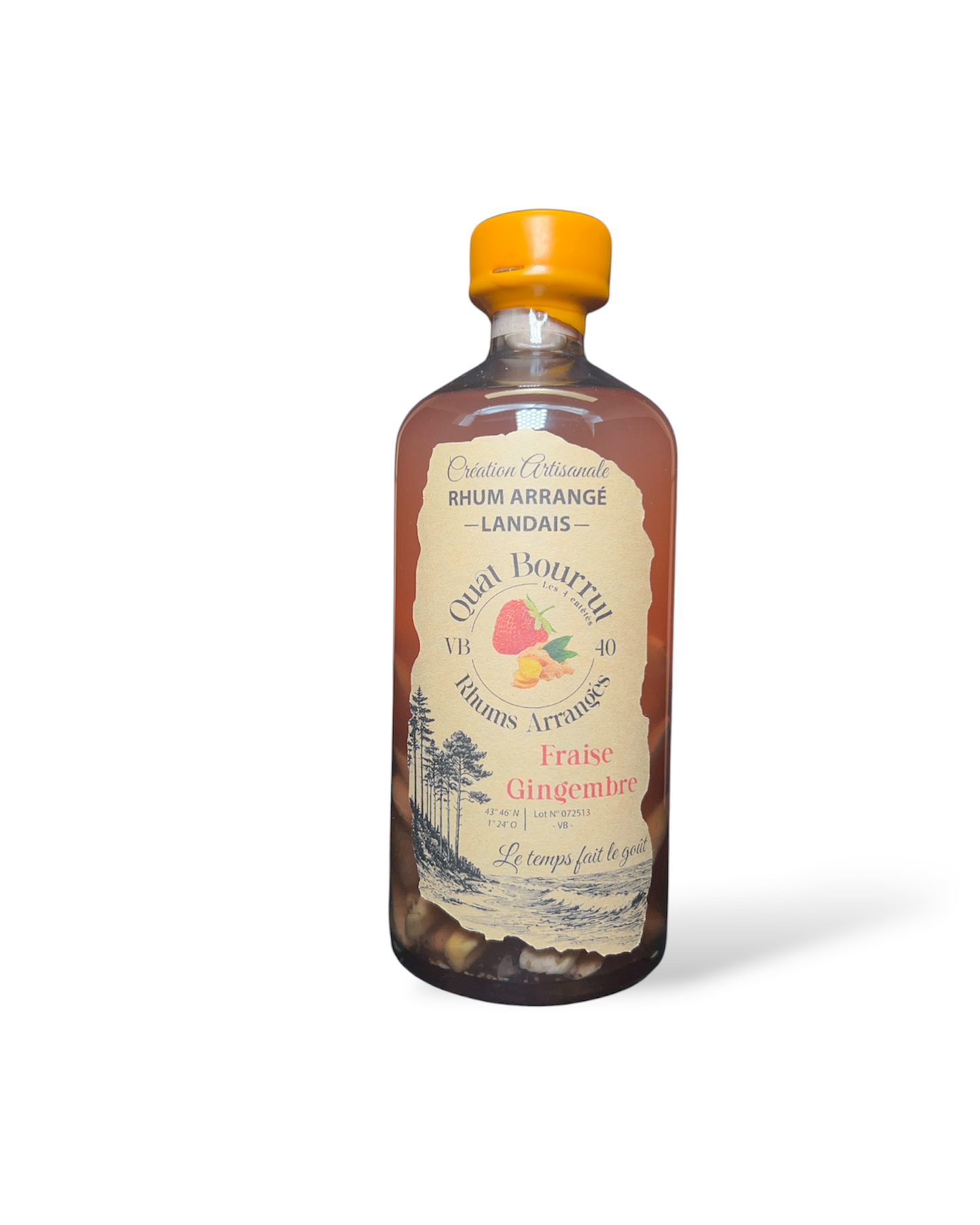 Rhum Arrangé Fraise Gingembre – Un Duo Passionné entre Douceur et Caractère