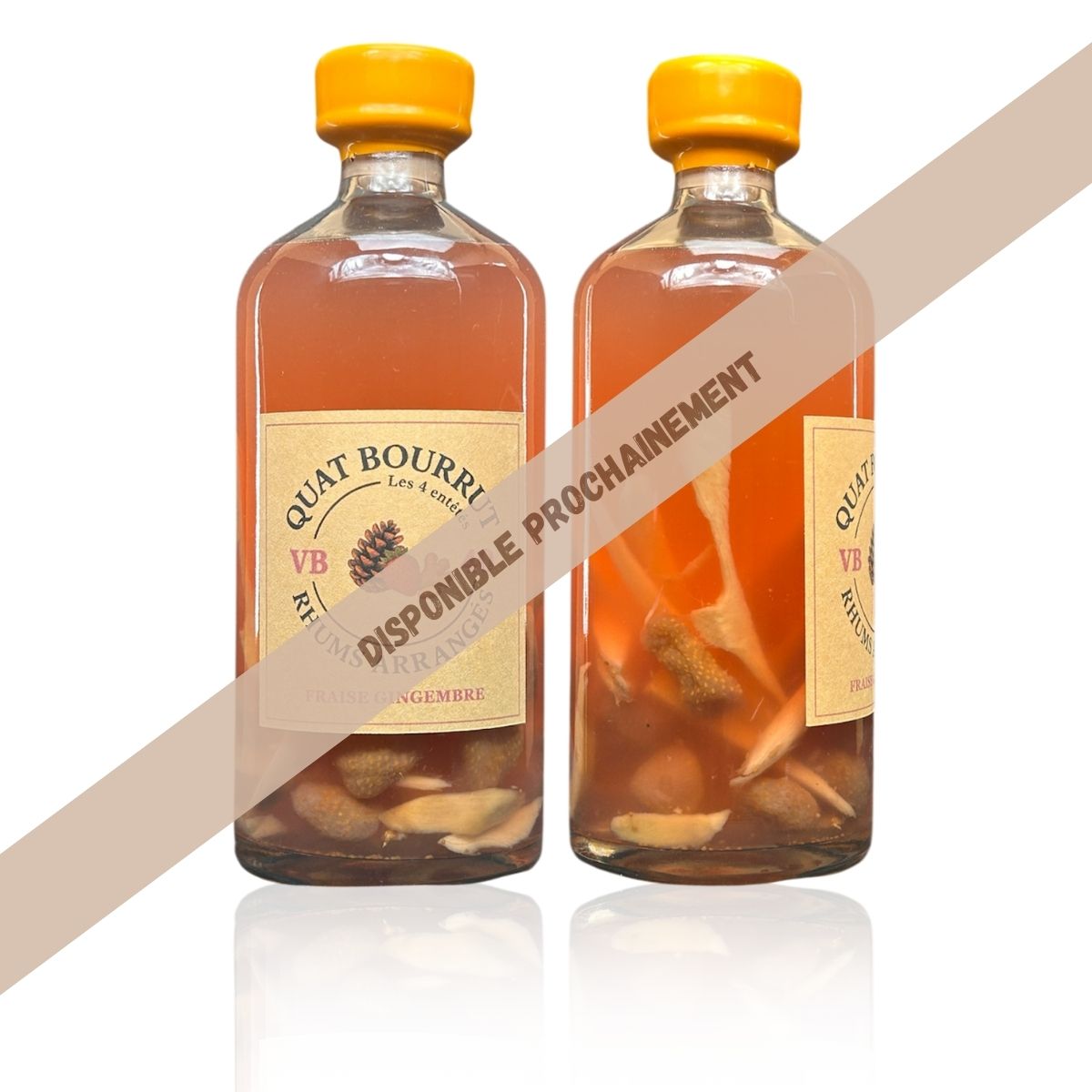 {{Rhum arrangé Fraise Gingembre | un duo passionné entre douceur et caractère}} | Rhum Arrangé Quatbourrut..