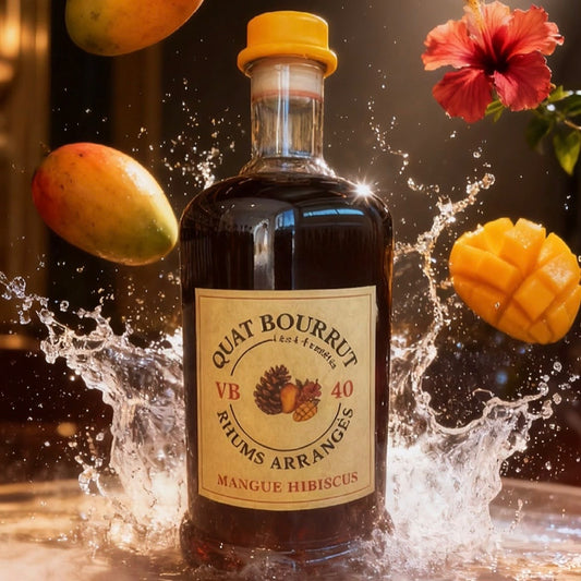 Rhum arrangé Mangue Hibiscus - Evasion tropicale et élégance florale